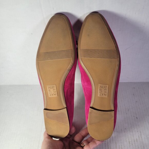 Naturalizer Women Fuchsia Suede Ballet Flats With Bow Detail Size 10 - Picture 6 of 7
